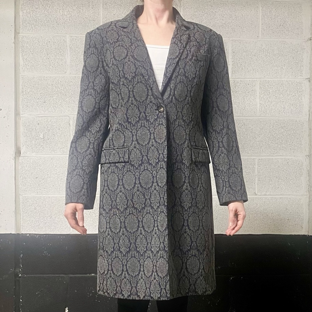 Brocade Grey Jones New York Coat Size 6